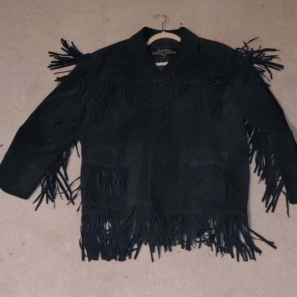Genuine hand stitched leather jacket